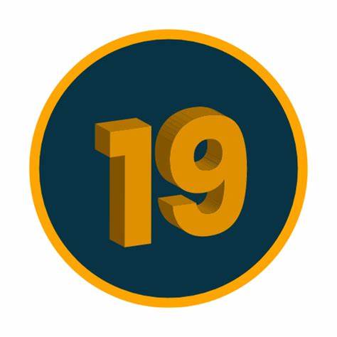 number icon, 19 icon